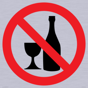 Prohibition: No alcohol